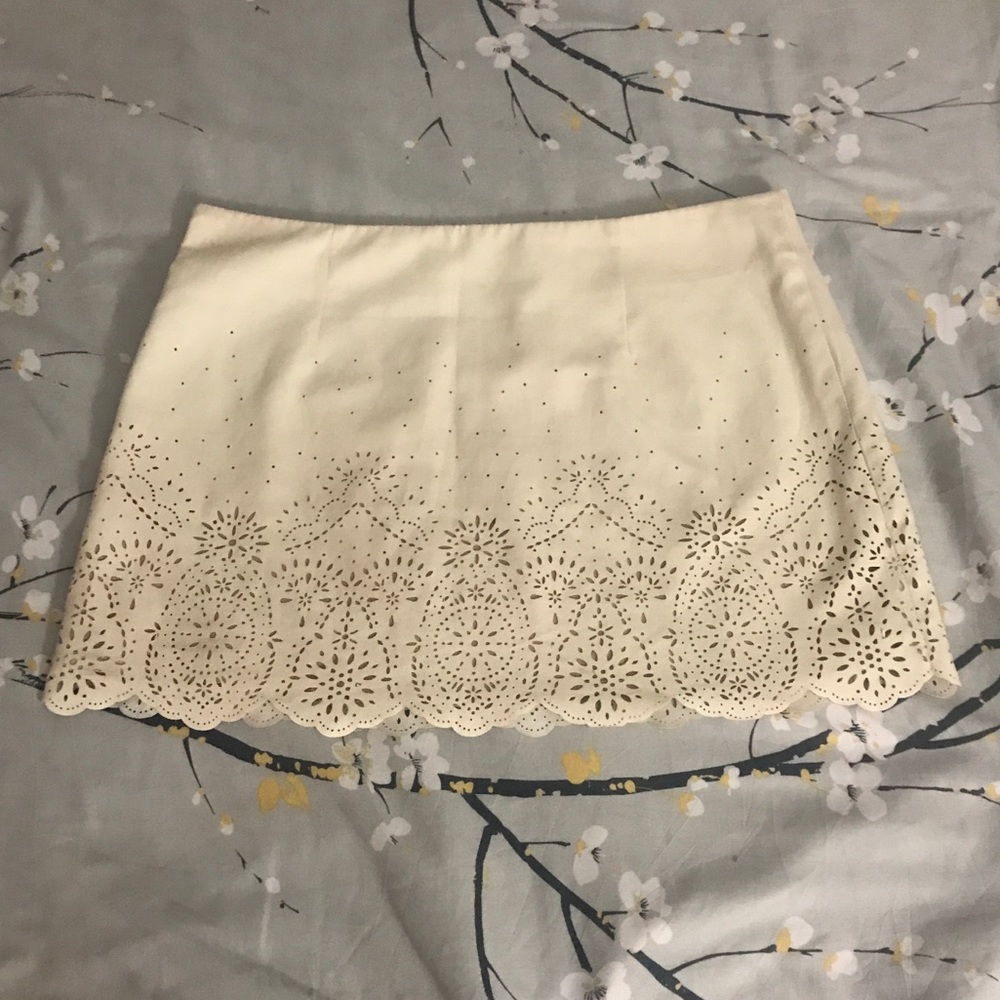 Vintage Silky suede holiday mini skirt S/P